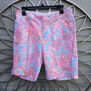Lilly Women’s Pink Paisley Pattern Casual Shorts